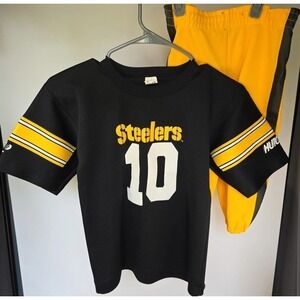 VTG Steelers Hutch NFL  Black Football Jersey/pants  Youth Sz YM Made In The USA